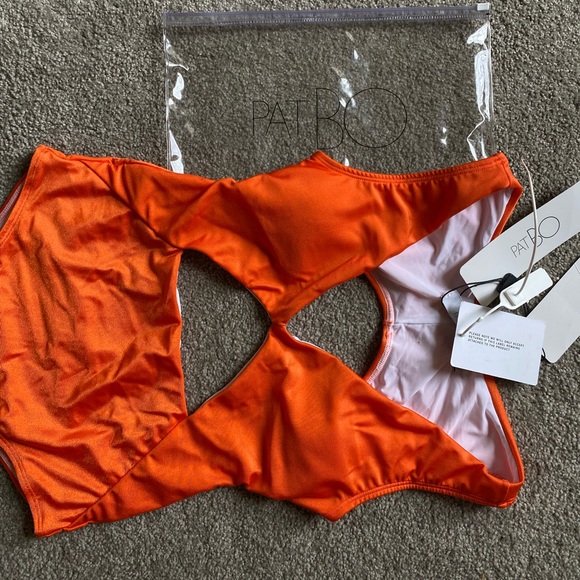 NWT PatBo One Piece Cutout Orange Crush Swimsuit - Picture 6 of 8